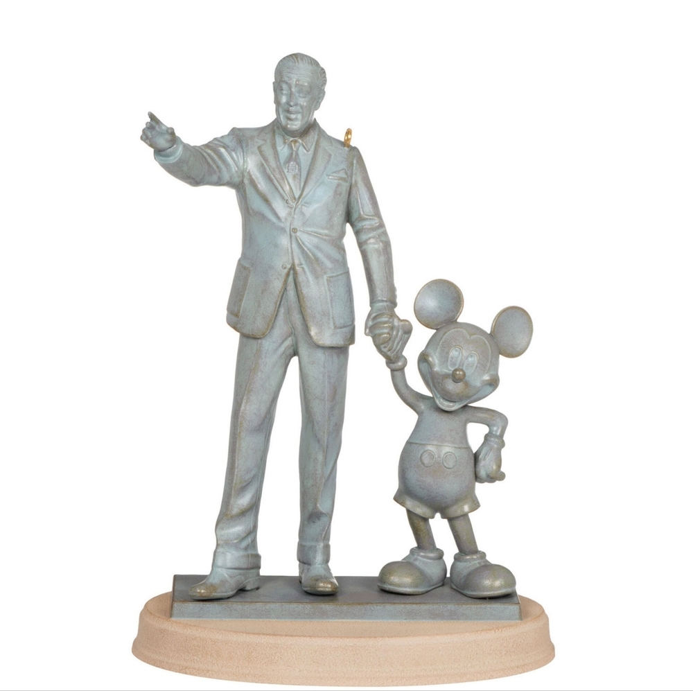 Keepsake Partners 100 Statue Walt Disney & Mickey Mouse Christmas Tree Ornament